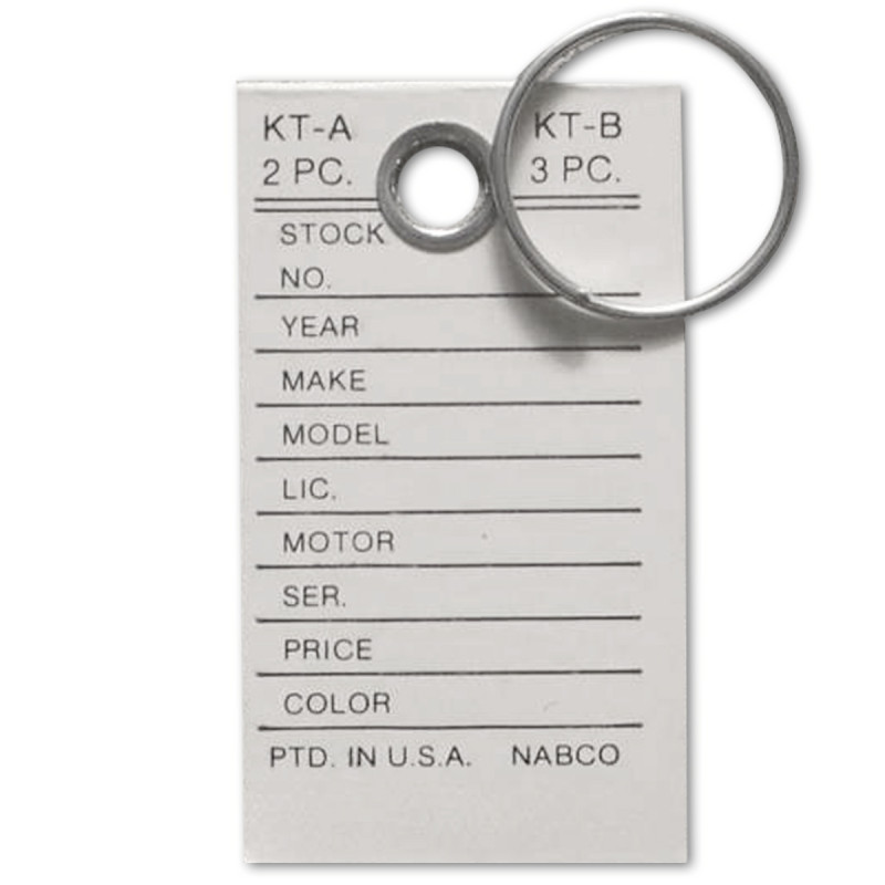 Auto Key Tags With Rings | CF Recycler Supply
