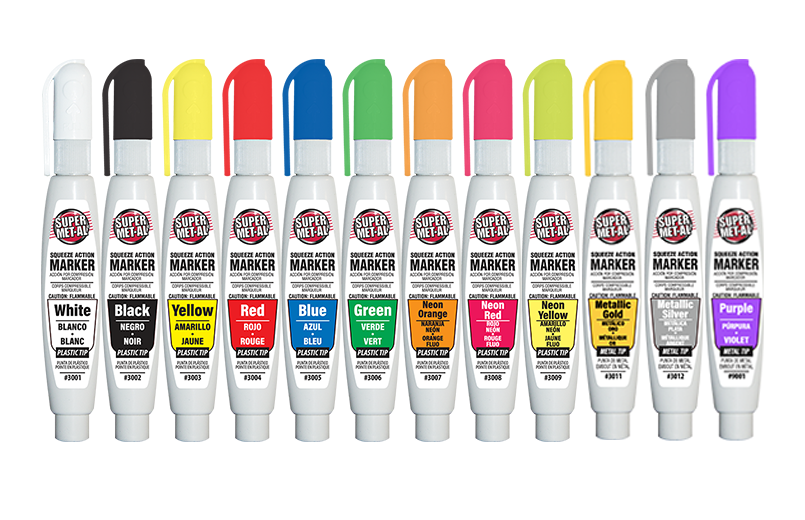 Industrial Marker Super Met-Al Squeeze Action Paint Marker - Red Fine ...