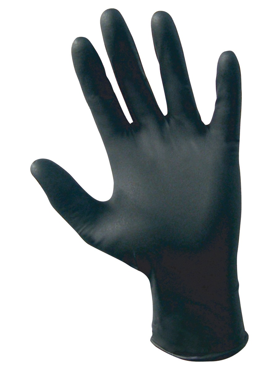 PearliHome Black Nitrile Grip Work Gloves 6 Pack 