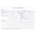 Vehicle Stock Record Pads