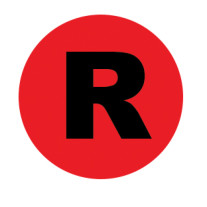 Label - Side ID Red Right Circle Labels - Permanent Adhesive