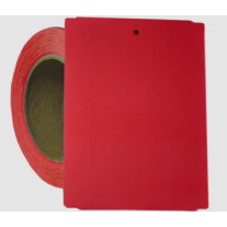 Thermal Transfer Tags Weatherproof - 4" x 5.5" Red Notched PolyMaxx Tag Stock