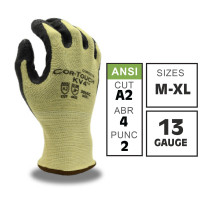 Gloves - Kevlar Black Nitrile Coated Cut Level A2