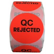 2" Circle QC REJECTED Labels- CF RECYCLER SUPPLY