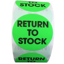 2" Circle Return to Stock Labels- CF RECYCLER SUPPLY