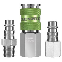 Flexzilla Pro High Flow Coupler & Plug Kit,3 Piece - 1/4 in. NPT