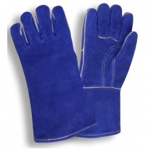 Welding/Torch Blue Kevlar® Sewn Leather Gloves