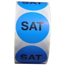 2" Saturday "SAT" Adhesive Label