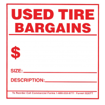 Tire Tags - Staple-on Used Tire Bargain