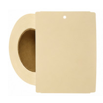 4" x 5.5" Tan Notched Poly Stock Tag