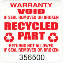 Tamper Proof Labels- CF RECYCLER SUPPLY 