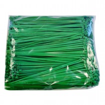 Plastic Zip Ties - 8.9" Green, 40 lb. Tensile Break Strength