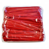 Plastic Zip Ties - 8.9" Red, 40 lb. Tensile Break Strength