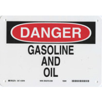 Warning Sign-DANGER GASOLINE AND OILAluminum