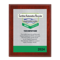 ARA CAR Recall Certification Plaque