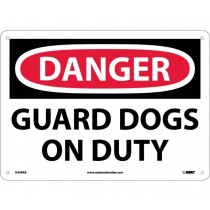 Warning Sign-DANGER GUARD DOG ON DUTY Aluminum
