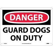 Warning Sign-DANGER GUARD DOG ON DUTY Aluminum