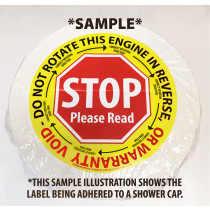 LABEL ON SHOWER CAP