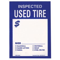 Tire Tags - Staple-on Inspected Used Tire