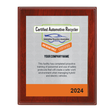 ARA CAR High Voltage Certification Plaque