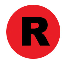 IS150RR RED R LABELS