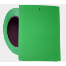 Thermal Transfer Tags Weatherproof - 4" x 5.5" Green Notched PolyMaxx Tag Stock