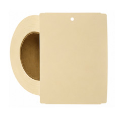 Thermal Transfer Tags Weatherproof - 4" x 5.5" Tan Notched PolyMaxx Tag Stock