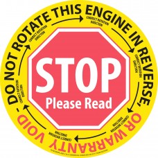 ENGINE ROTATION WARNING LABELS