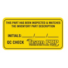 Quality Control Check Inspected Labels