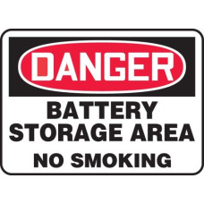 Warning Sign- DANGER BATTERY STORAGE