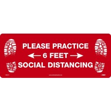 6' Social Distance Floor Stickers