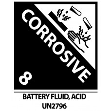 Precautionary Labels - Battery Labels UN2796