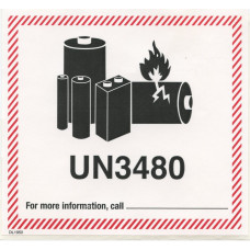 Precautionary Labels - UN3480 Battery Labels