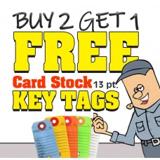 Key Tags 13pt Card Stk W/Rings 1 3/8" X 2 3/4- 250 Box