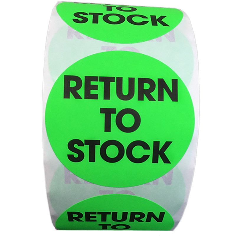 2" Circle Return to Stock Labels- CF RECYCLER SUPPLY
