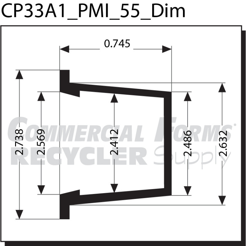 TAPERED PLUG PMI 55 DIMENSIONS