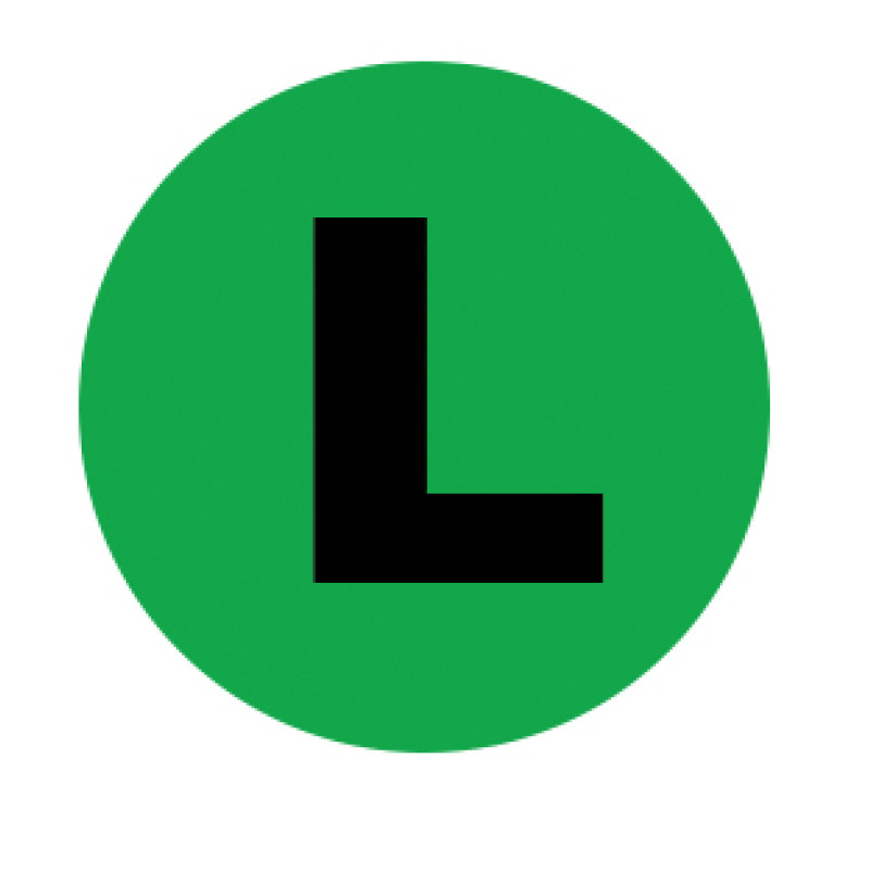 IS150GL GREEN L LABELS