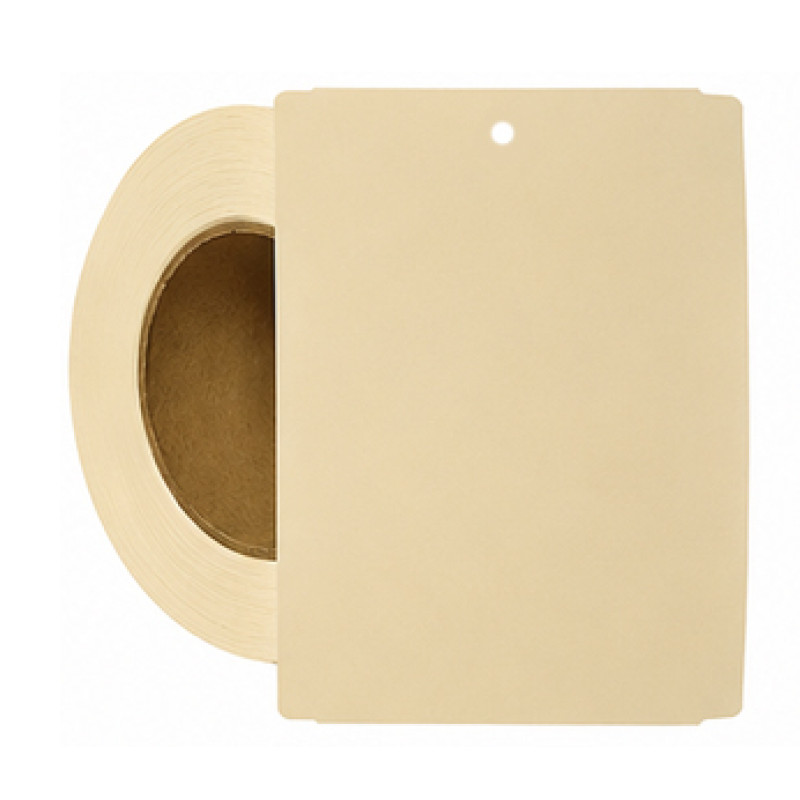 4" x 5.5" Tan Notched Poly Stock Tag