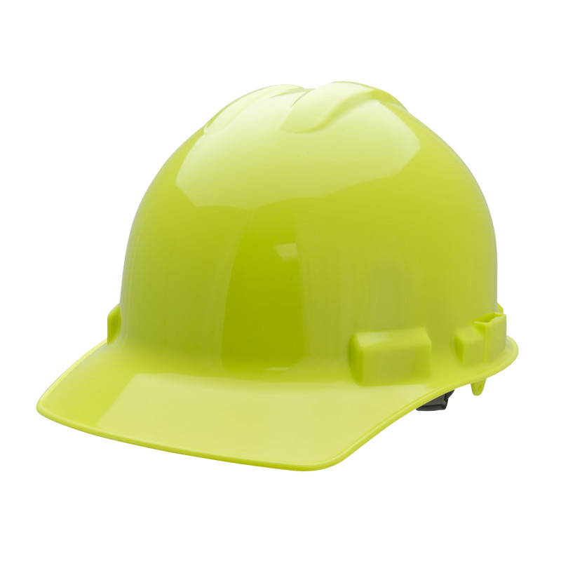 Hard Hat with 6-point ratchet- HI-Viz Lime
