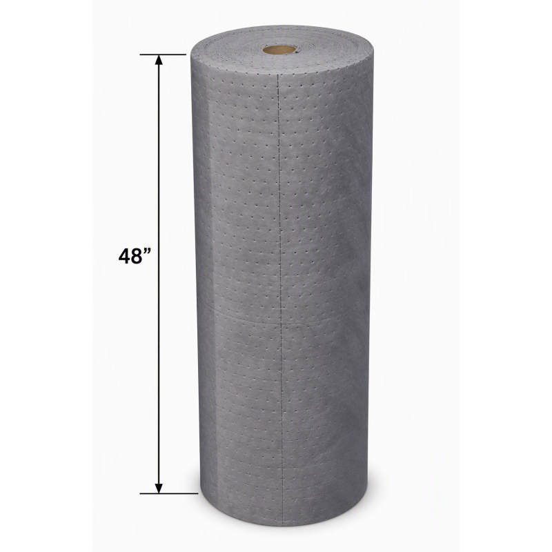 48" x 150' Gray Universal Absorbent Roll