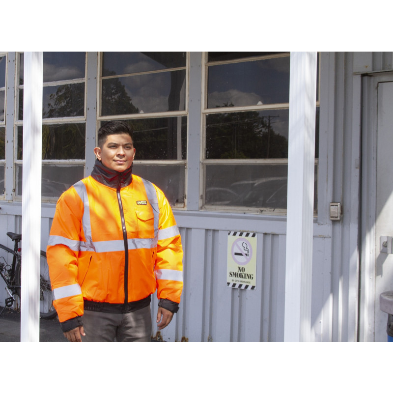 Cordova Reptyle™ Quilted Bomber Jacket - Orange J220