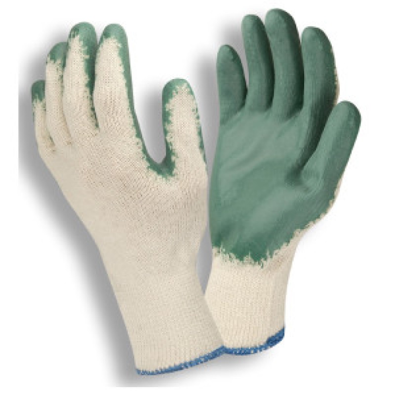 Green Latex Coated Knit Gloves