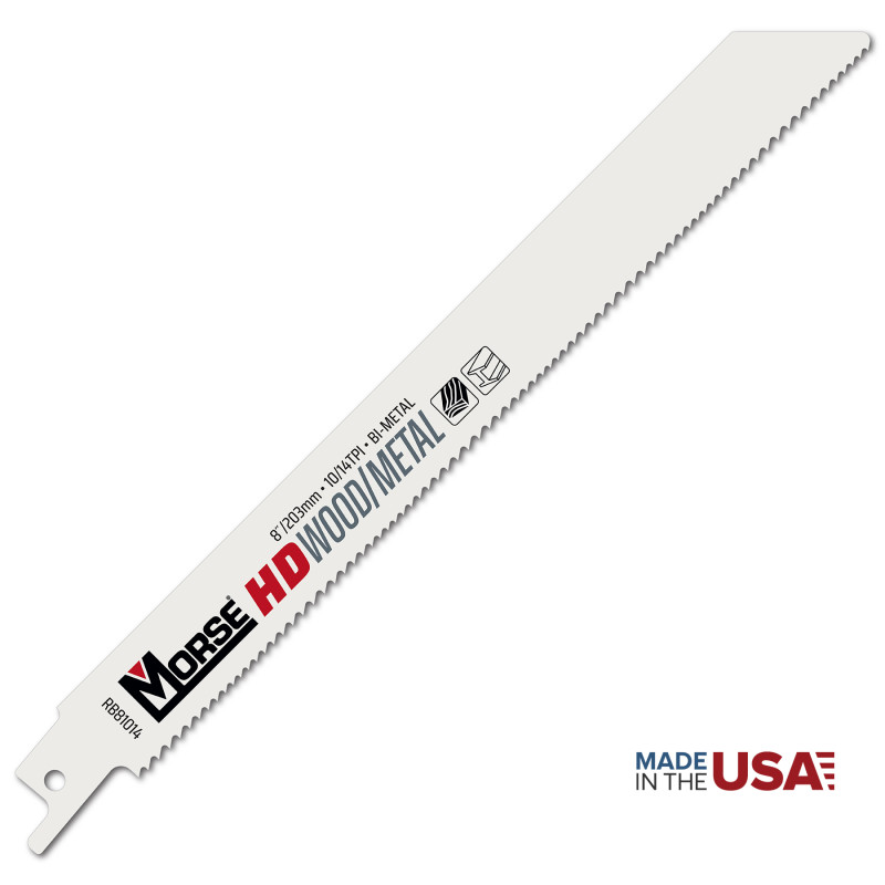8" x 3/4" x .035 10/14 TPI MORSE Master Cobalt HYBRID Reciprocating Saw Blade
