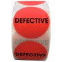 Label - 2" Circle Defective Labels Red 500 per Roll