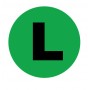 Label - Side ID Green Left  Circle Labels - Removable Adhesive