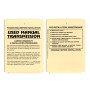 Maintenance Pre-Installation & Warranty Tags - Manual Transmission