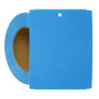 Thermal Transfer Tags Weatherproof - 4" x 5.5" Blue Notched PolyMaxx Tag Stock