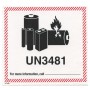 Precautionary Labels - Battery Labels UN3481 