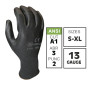 Gloves - Black Polyurethane Coated, 13-Gauge