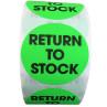 2" Circle Return to Stock Labels- CF RECYCLER SUPPLY